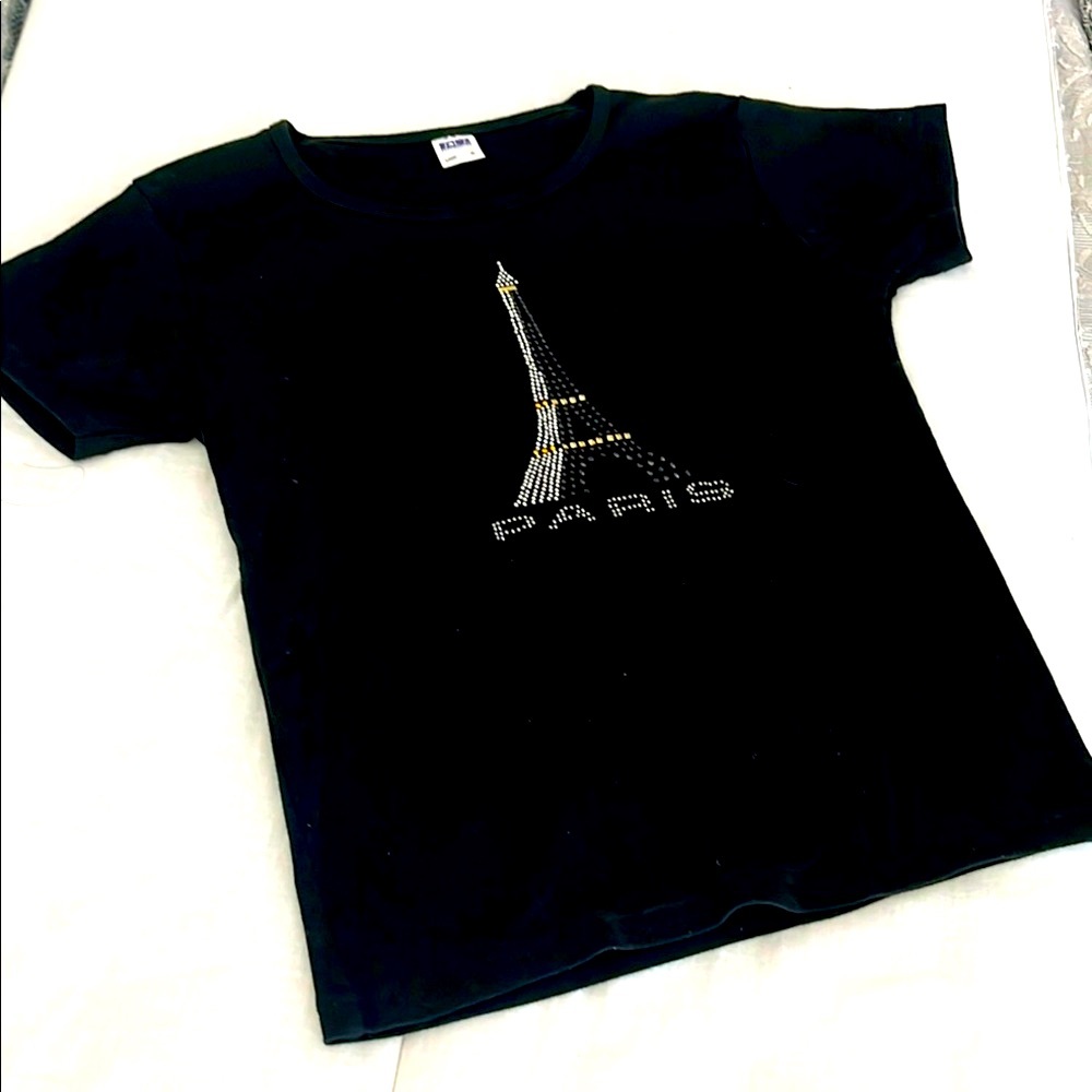 Black Eiffel Tower T-Shirt
